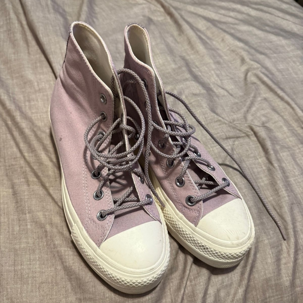 Converse Light Pink High-Top Sneakers